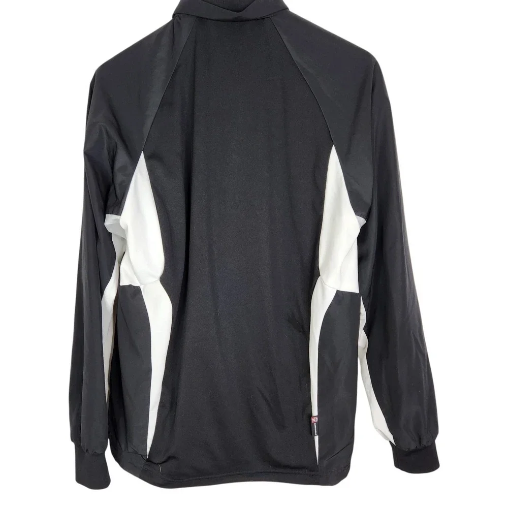 BJORN DAEHLIE Windbreaker Jacket Mens Medium Black White Zip Pockets Light Lined